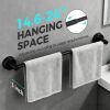 Adjustable Suction Cup Towel Bar for Bathroom Wall,14.6Inch~24 Inch Towel Racks for Bathroom