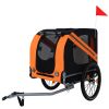 Large Folding Bike Trailer for Dogs – 66LB Capacity All-Terrain Pet Carrier, Durable Steel Frame for Cycling, Jogging, Camping & Outdoor Adventures