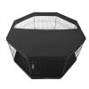 Dog Playpen, 8 Pcs 30"H x 24"W Panels Foldable Metal Pet Exercise Pen, Dog Fence Indoor and Outdoor Pen with Door, Bottom Pad and Top Cover