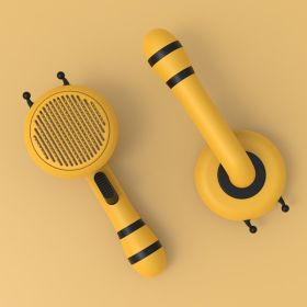Small Bee Shaped Pet Cat Pin Comb (Option: Yellow)