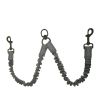 Pet Dog Double Leashes - No Tangle Dog Leash Coupler; Comfortable Shock Absorbing Reflective Bungee Lead for Nighttime Safety; Dual Dog Training Leash
