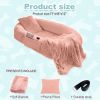 Human Dog Bed, Large Size Fits You and Pets, Washable Faux Fur Dog Bed for People Doze Off, Napping Orthopedic Dog Bed, Present Plump Pillow, Blanket