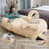 Human Dog Bed, Large Size Fits You and Pets, Washable Faux Fur Dog Bed for People Doze Off, Napping Orthopedic Dog Bed, Present Plump Pillow, Blanket